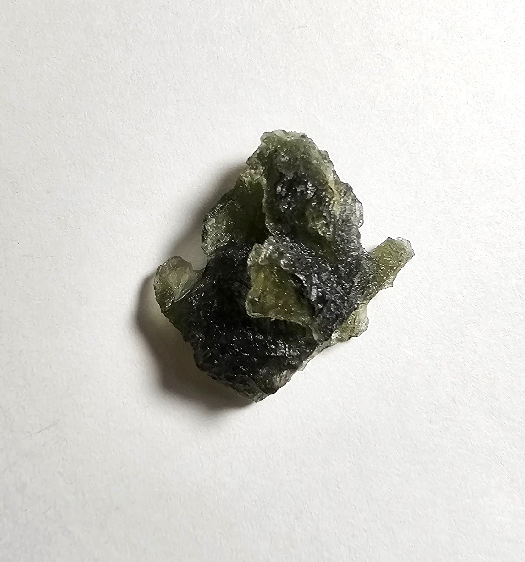 moldavite mineral specimen for sale green glass tektite unique meteorite impact rock and mineral collection