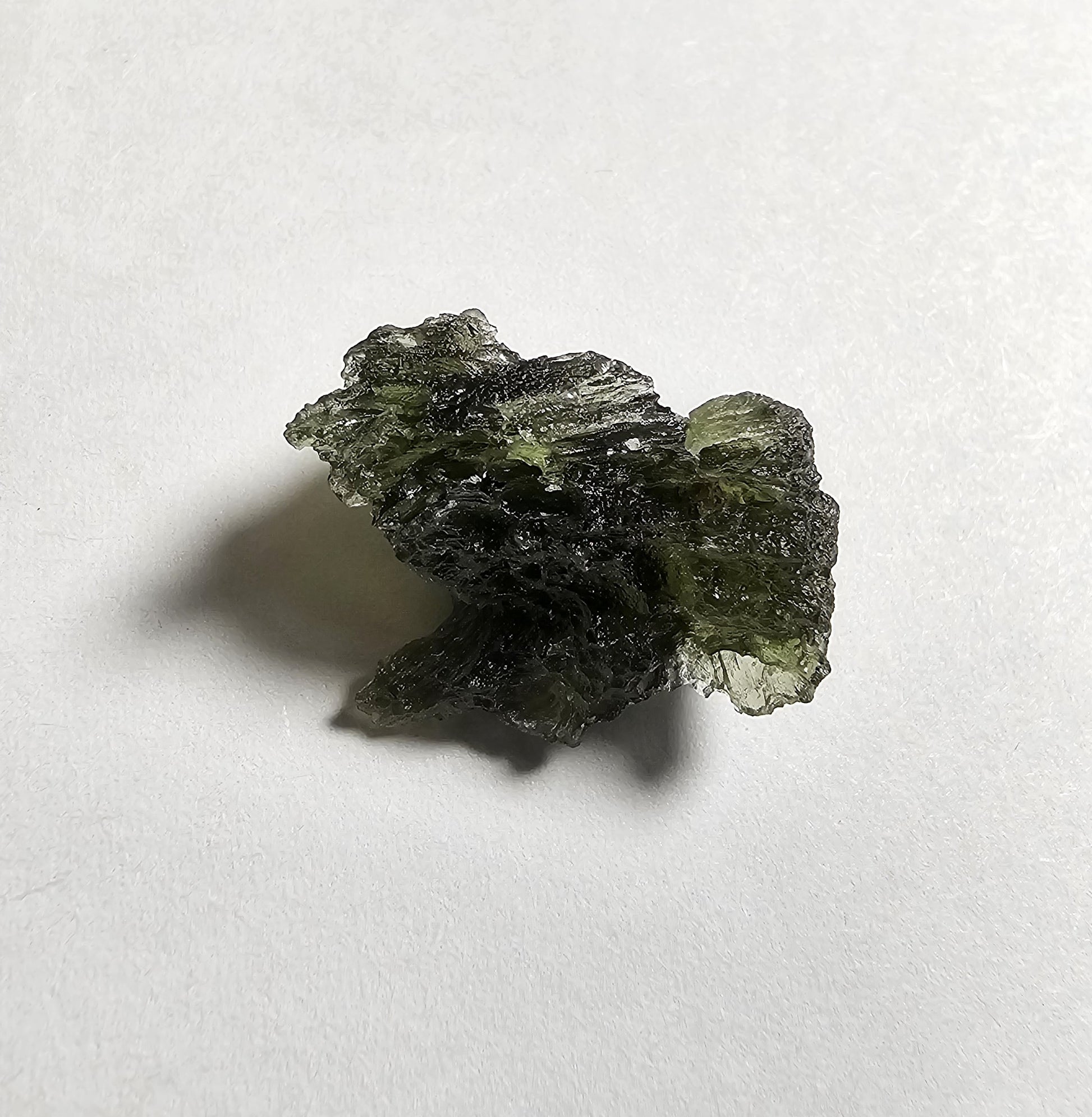 moldavite mineral specimen for sale green glass tektite unique meteorite impact rock and mineral collection