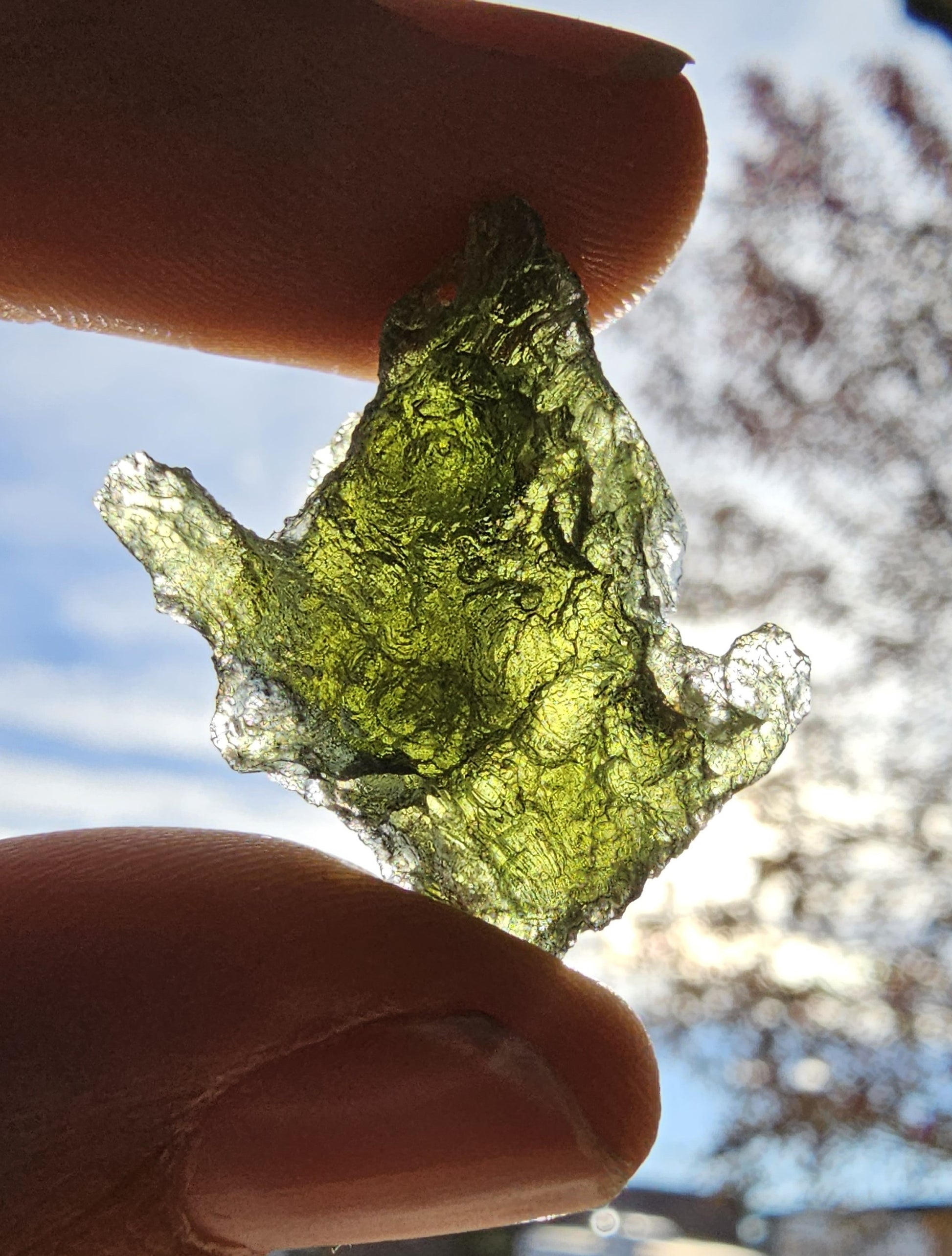 moldavite mineral specimen for sale green glass tektite unique meteorite impact rock and mineral collection