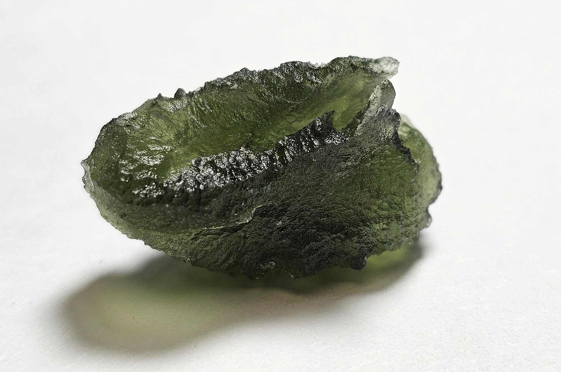 moldavite mineral specimen for sale green glass tektite unique meteorite impact rock and mineral collection