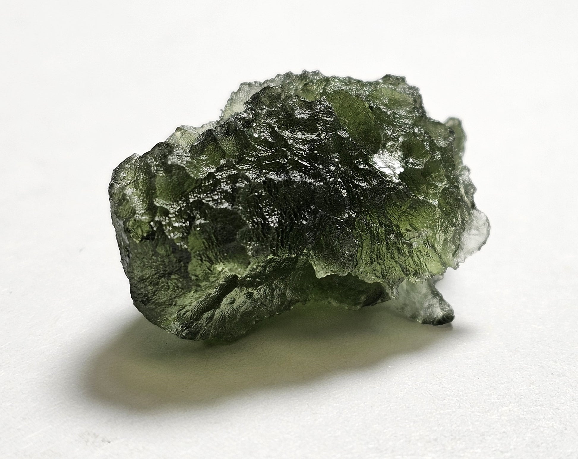 moldavite mineral specimen for sale green glass tektite unique meteorite impact rock and mineral collection