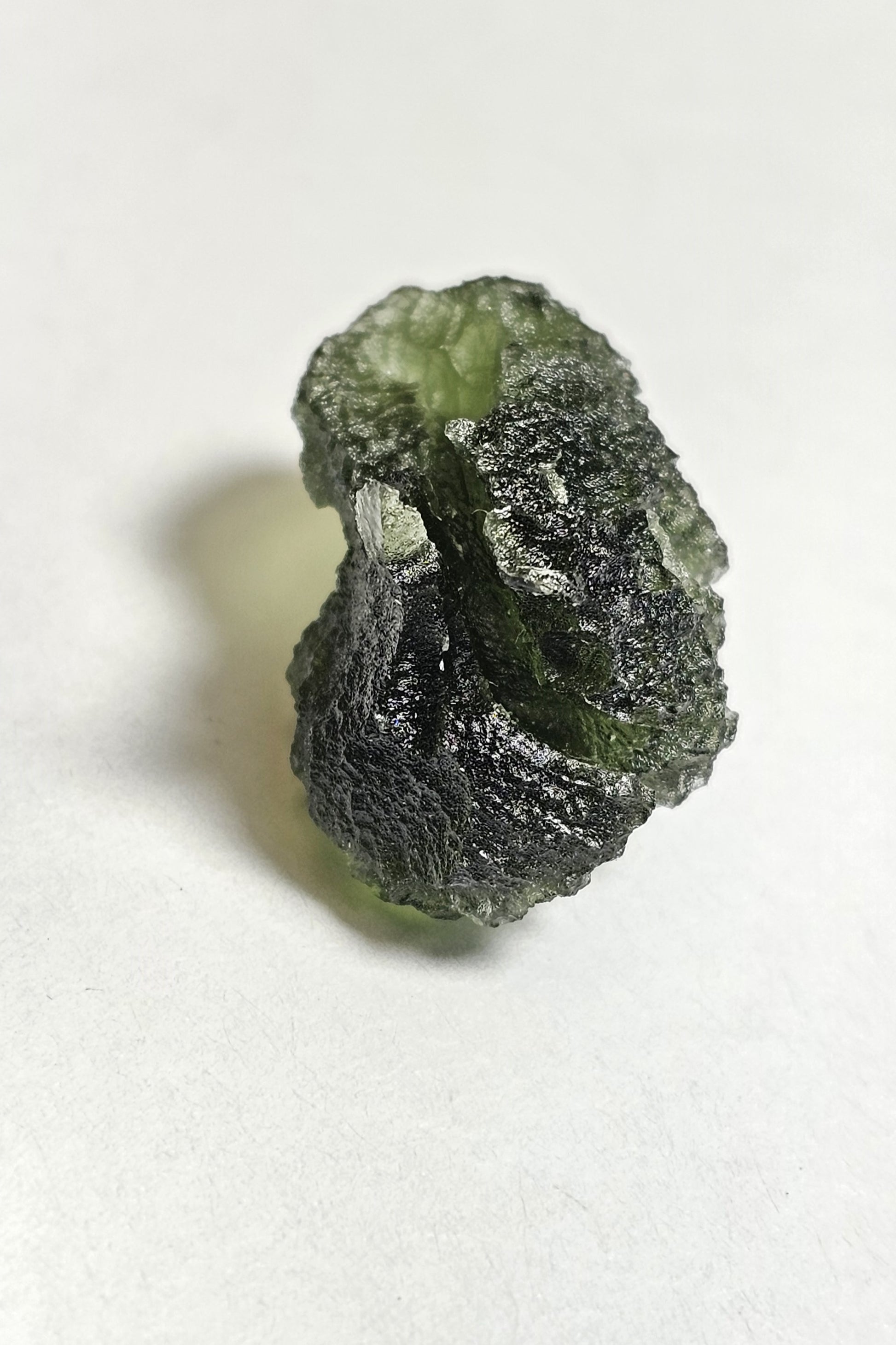 moldavite mineral specimen for sale green glass tektite unique meteorite impact rock and mineral collection