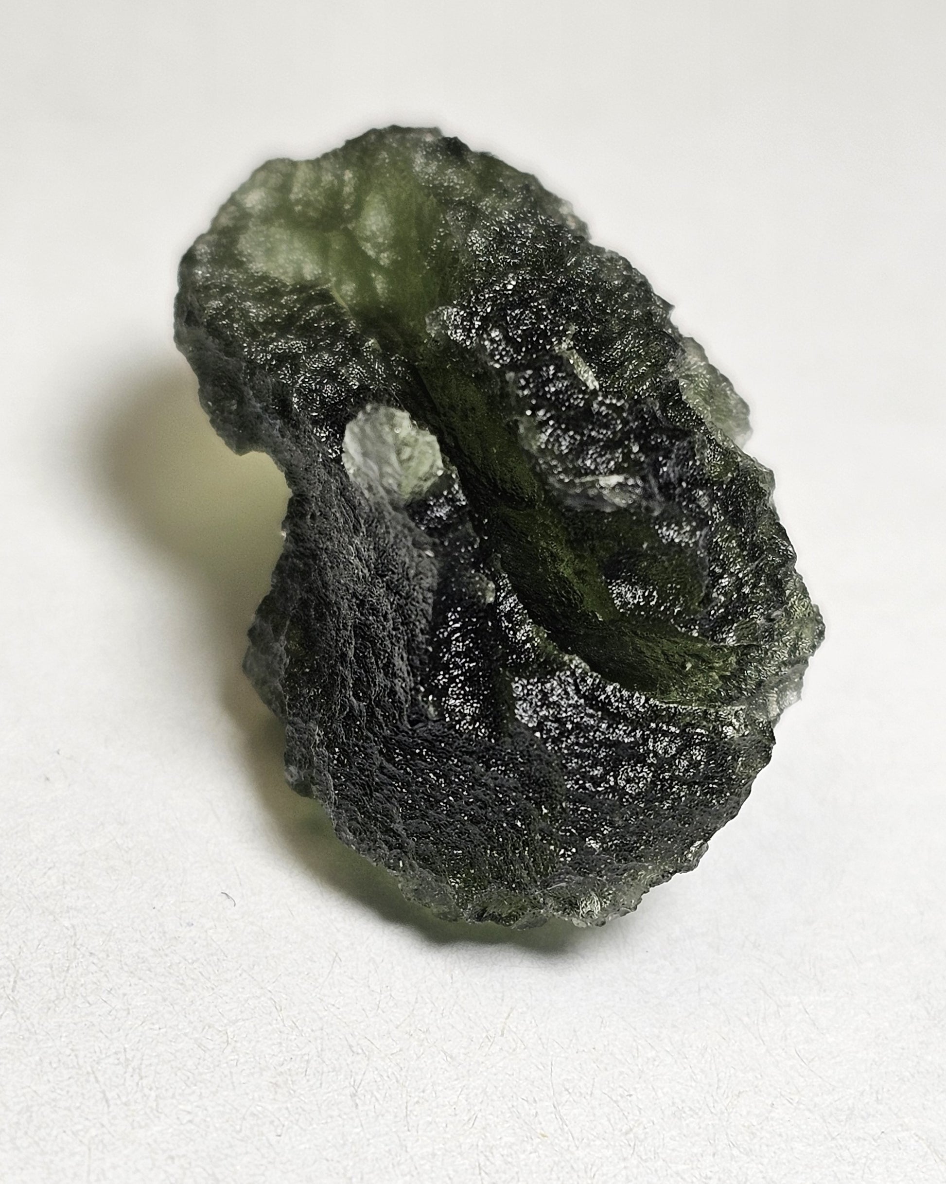 moldavite mineral specimen for sale green glass tektite unique meteorite impact rock and mineral collection