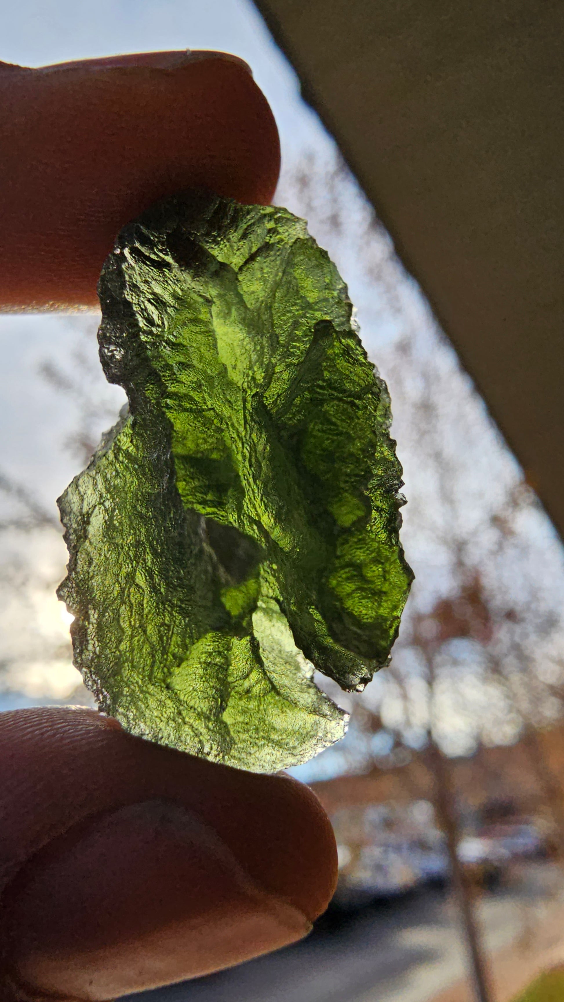 moldavite mineral specimen for sale green glass tektite unique meteorite impact rock and mineral collection