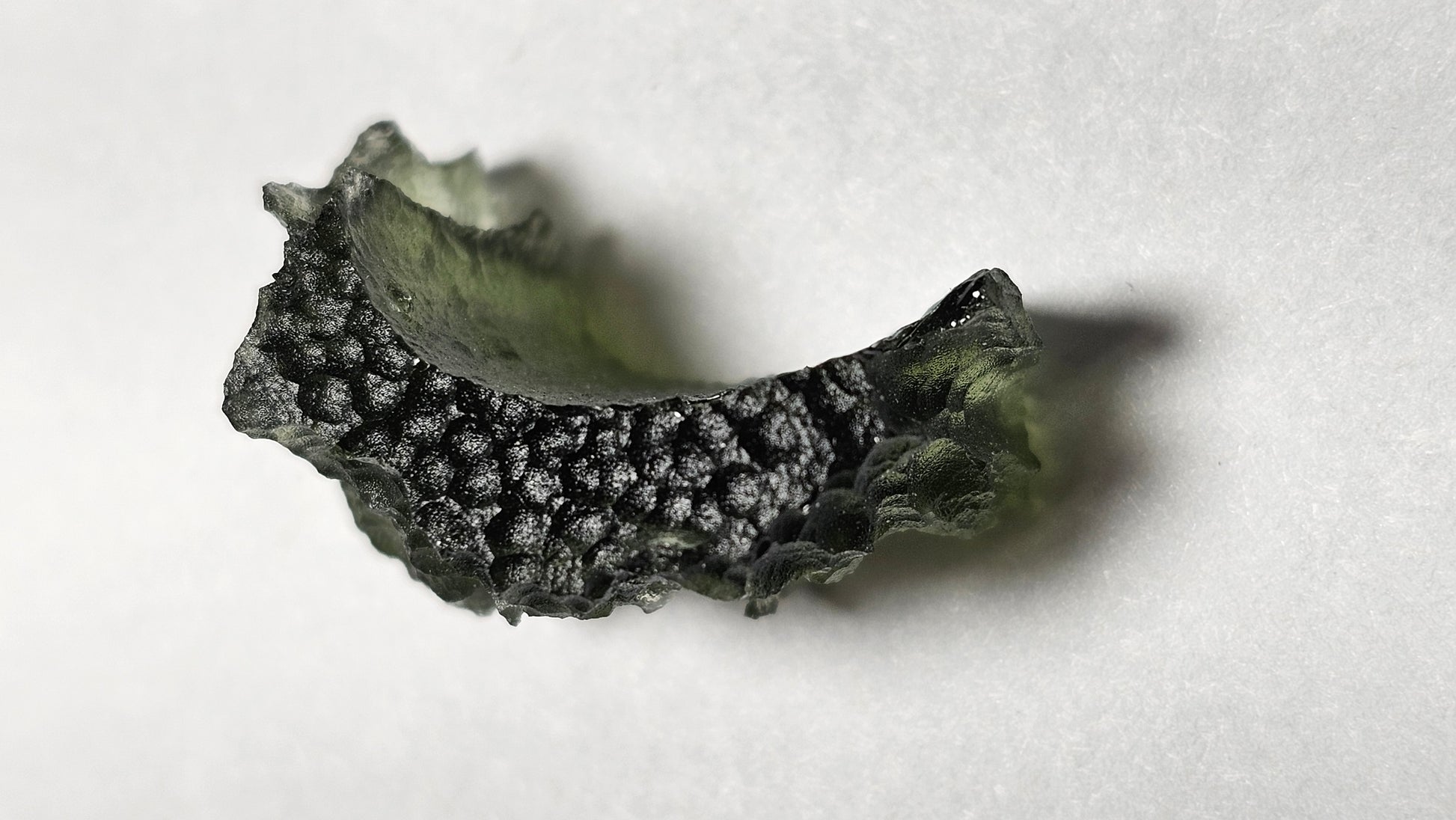 moldavite mineral specimen for sale green glass tektite unique meteorite impact rock and mineral collection 