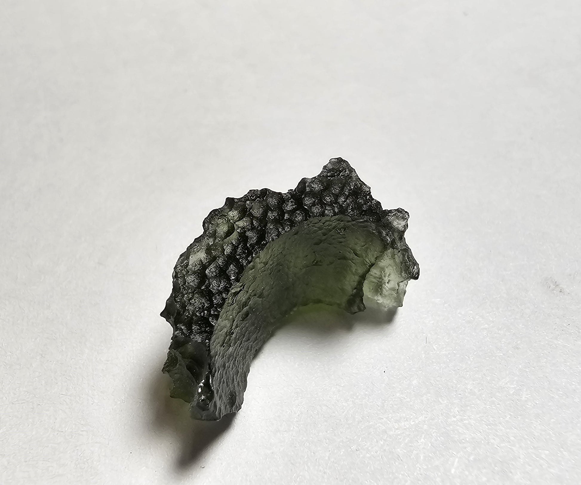 moldavite mineral specimen for sale green glass tektite unique meteorite impact rock and mineral collection