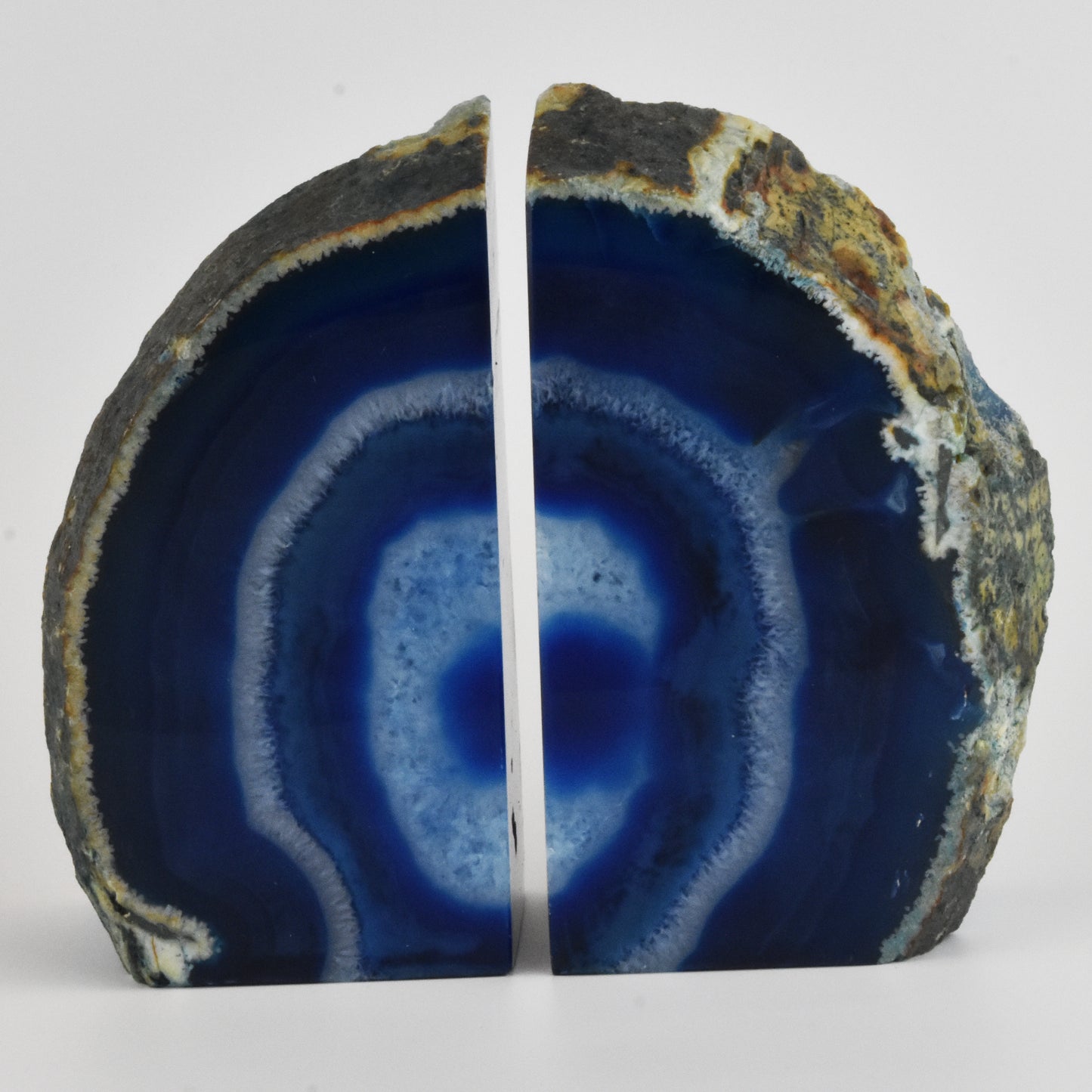Agate Geode Bookends