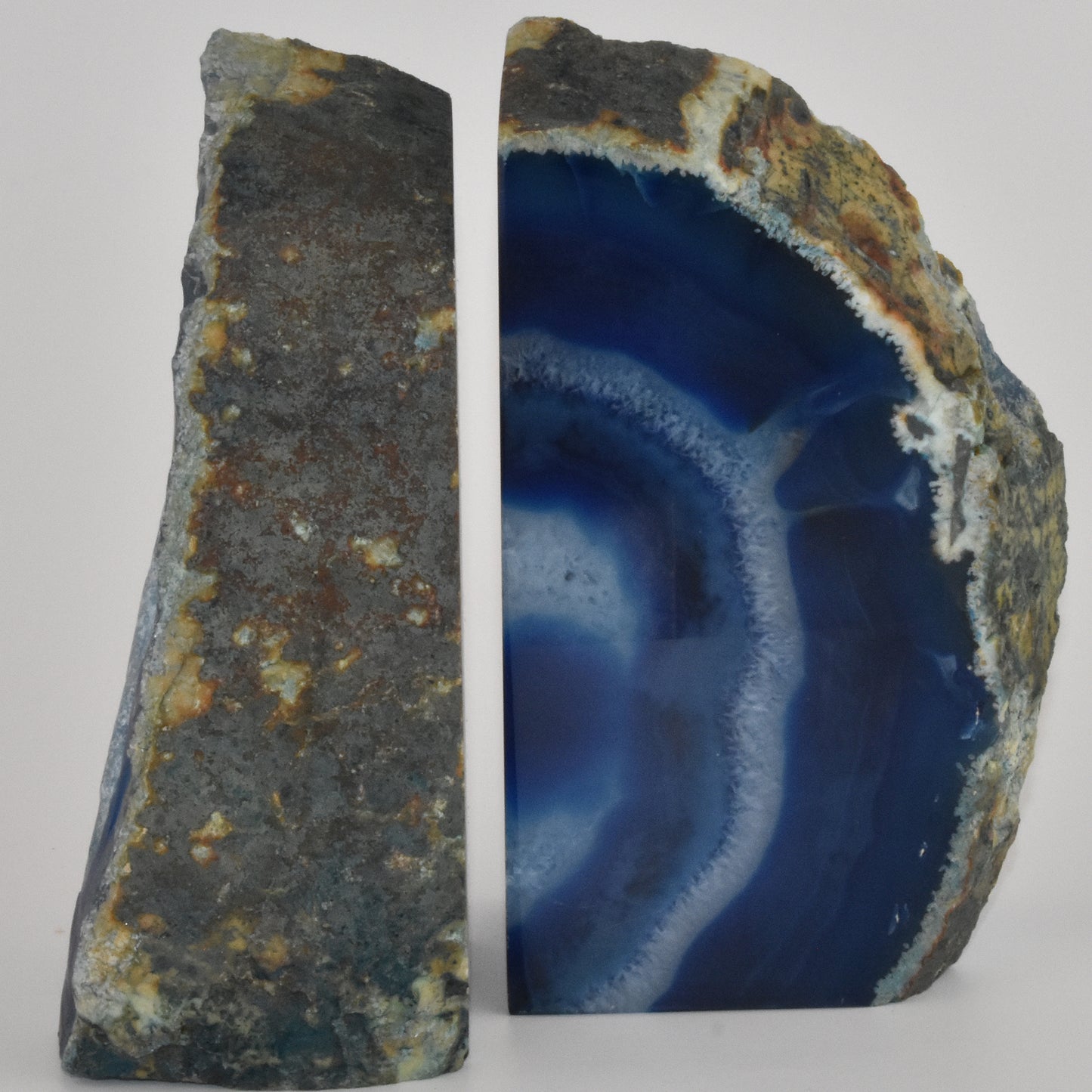 Agate Geode Bookends