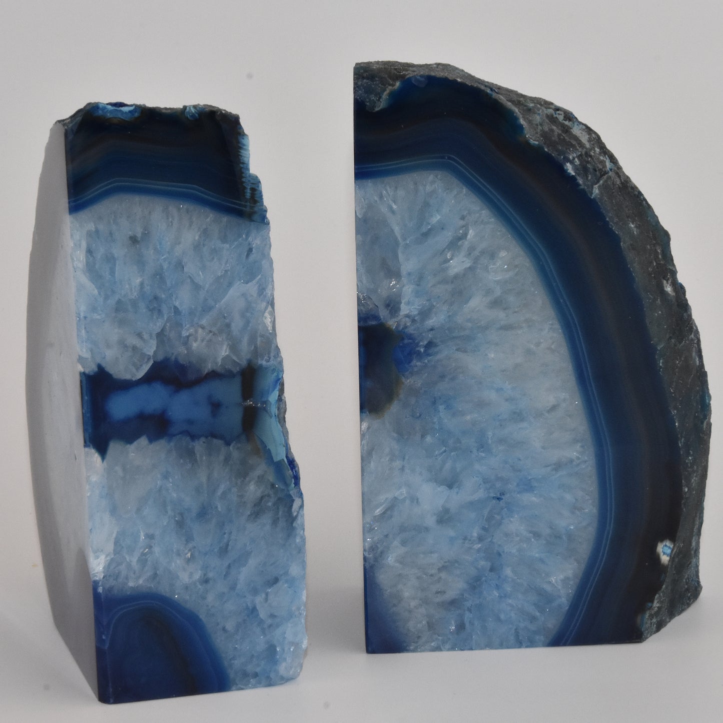 Agate Geode Bookends