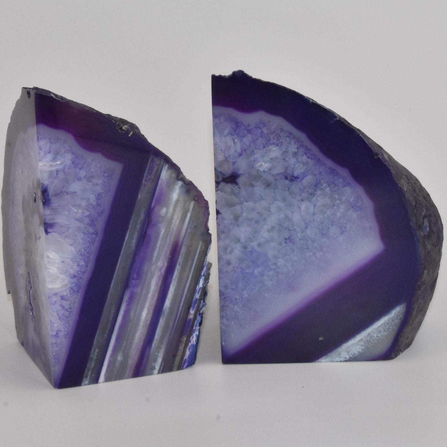 Agate Geode Bookends