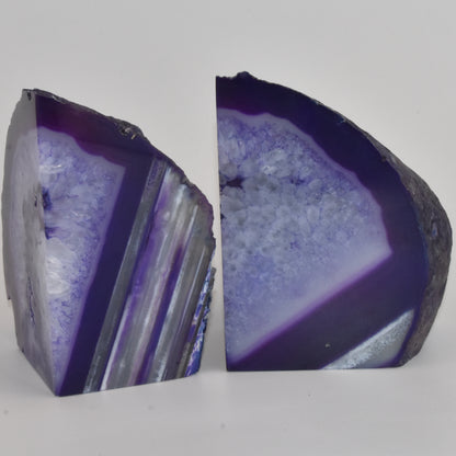 Agate Geode Bookends