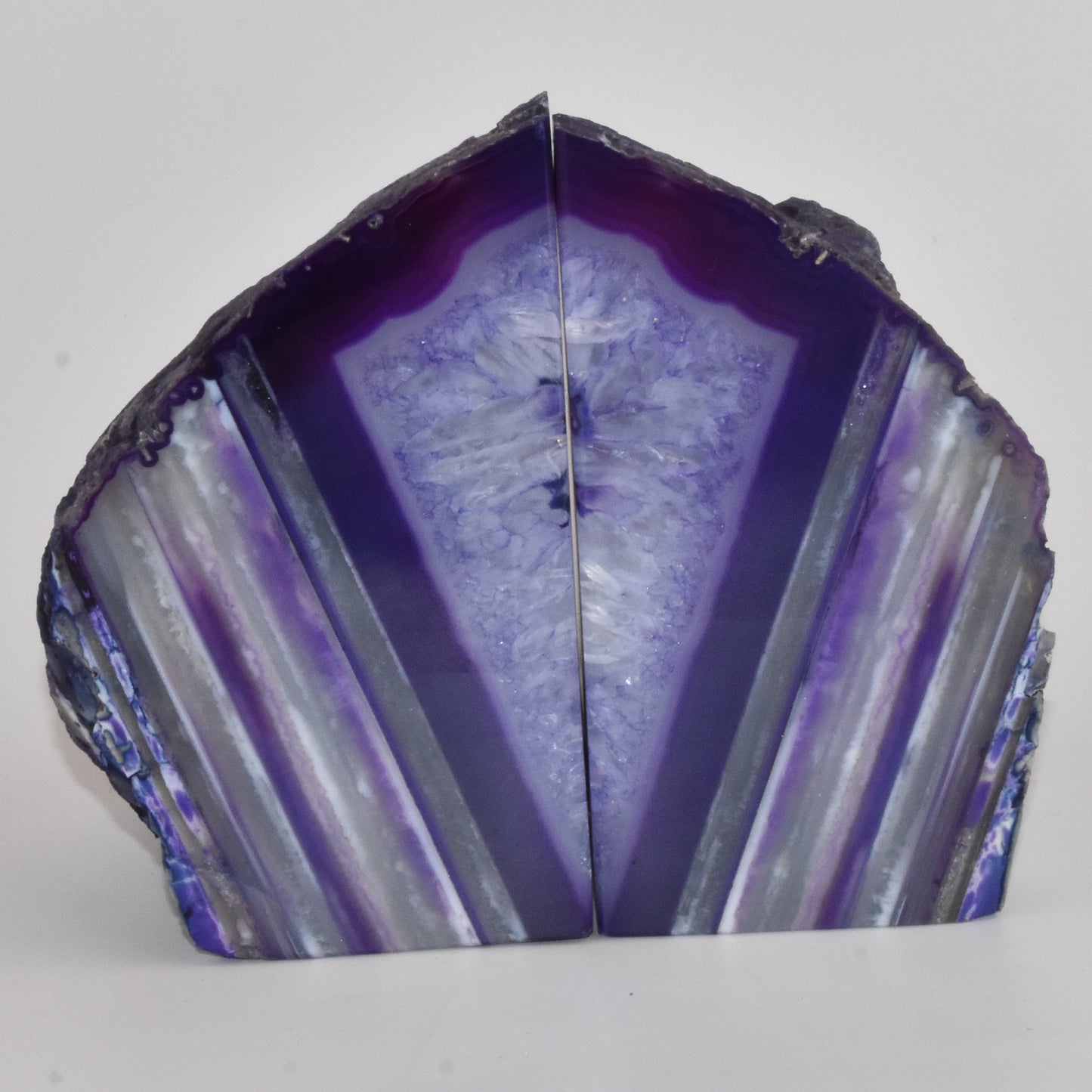 Agate Geode Bookends
