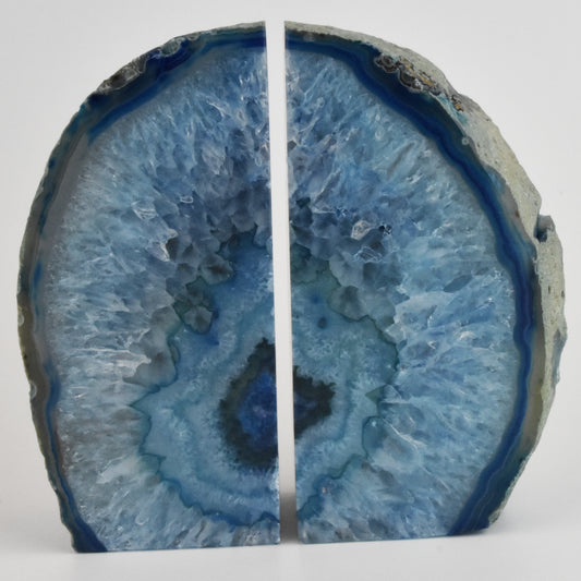 Agate Geode Bookends