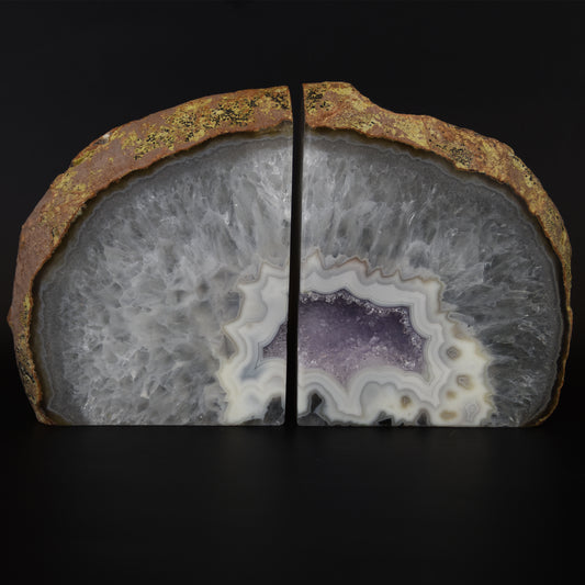Agate Geode Center Bookend