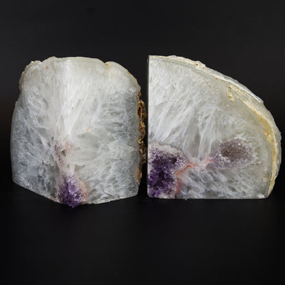 Agate Geode Center Bookends