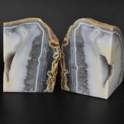 Agate Geode Center Bookends