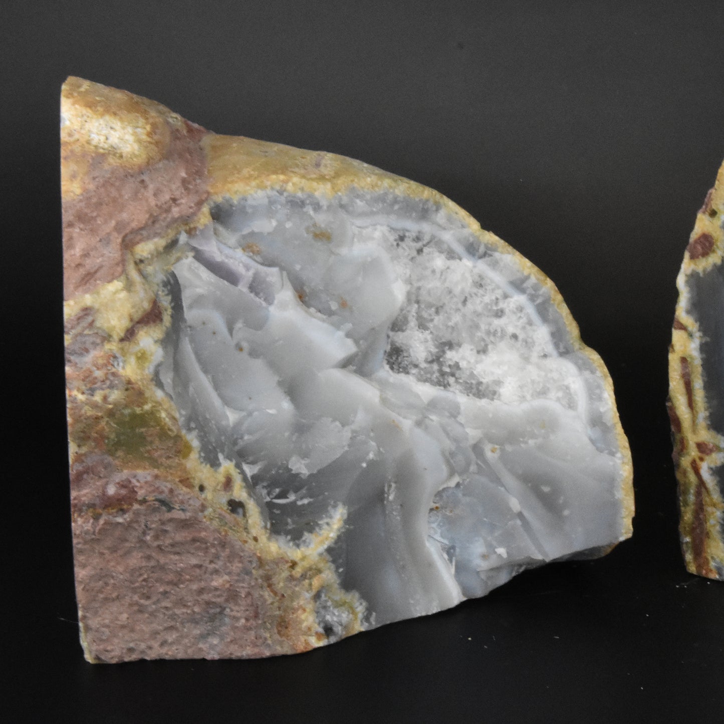 Agate Geode Center Bookends