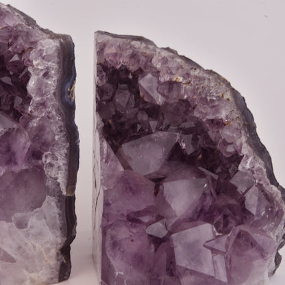 Amethyst Cluster Bookends