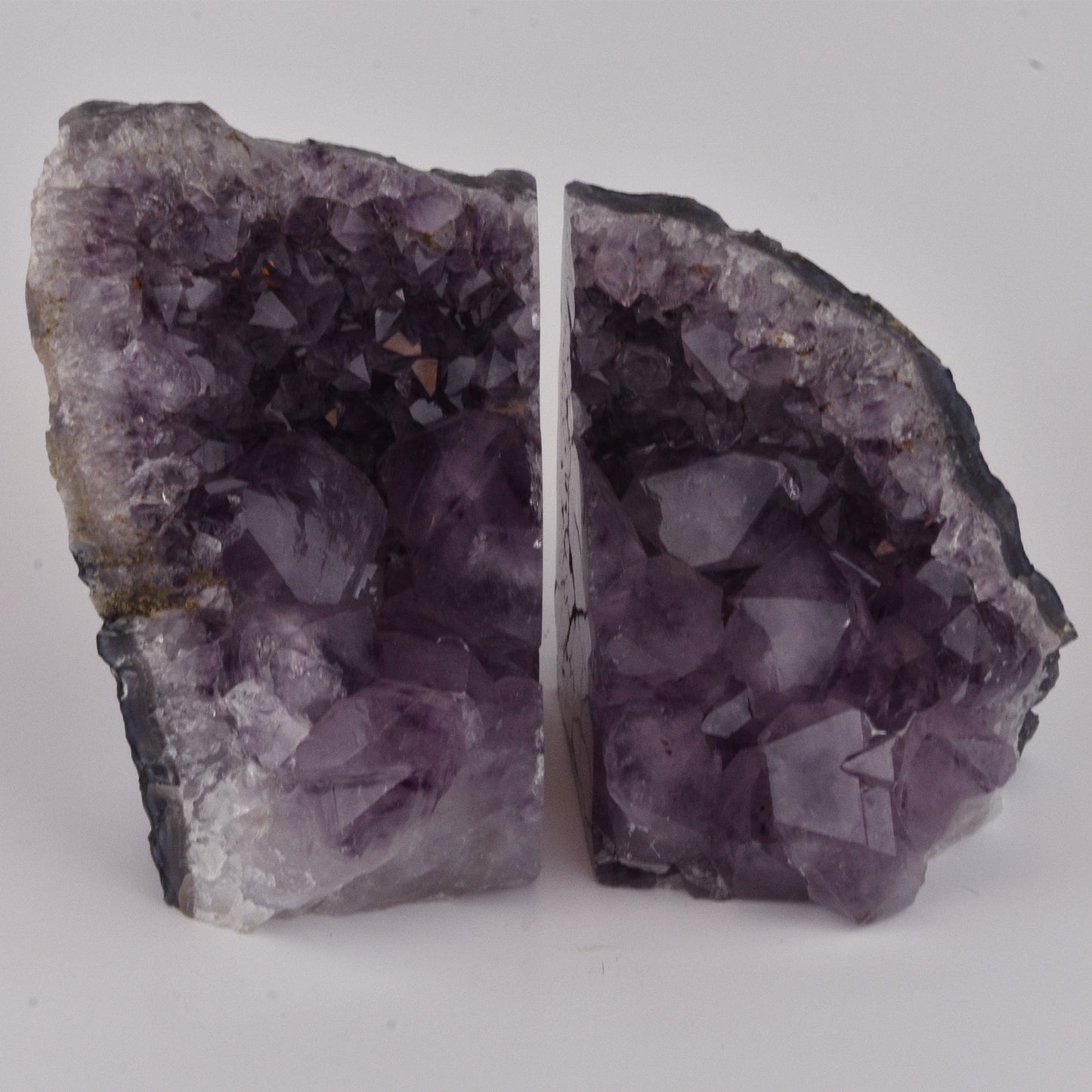 Amethyst Cluster Bookends Natural Purple