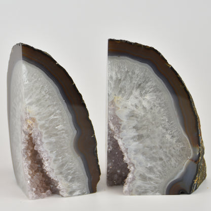 Agate Geode Center Bookends
