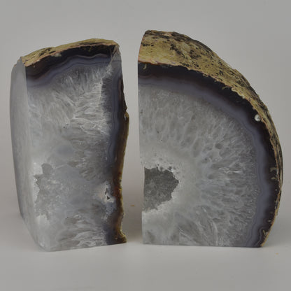 Agate Geode Center Bookends