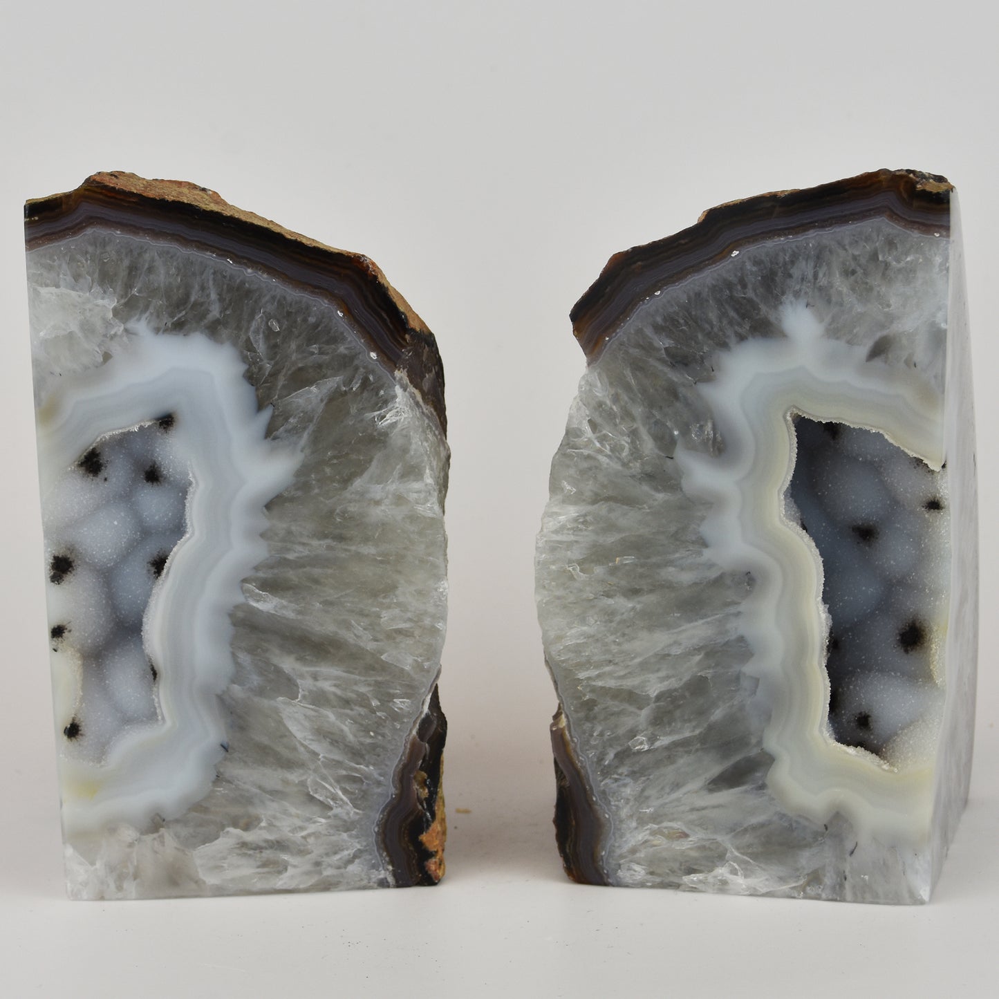 Agate Geode Center Bookends