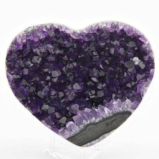 Amethyst Cluster Heart