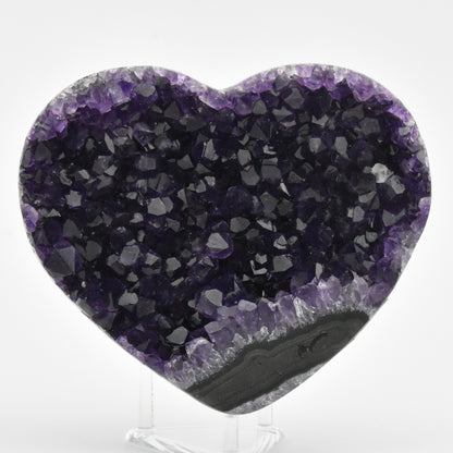 Amethyst Cluster Heart