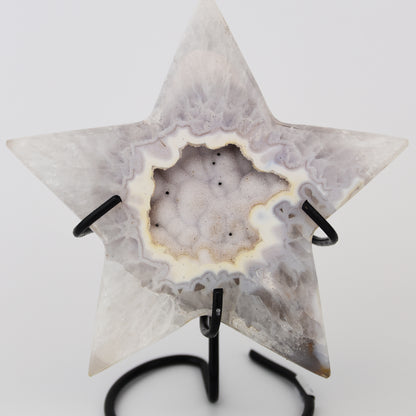 Agate Geode Center Star with Stand