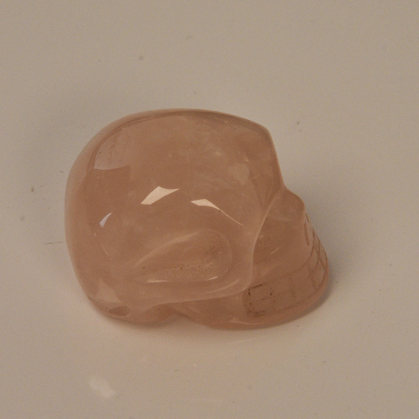 Rose Quartz Crystal Skull Pink