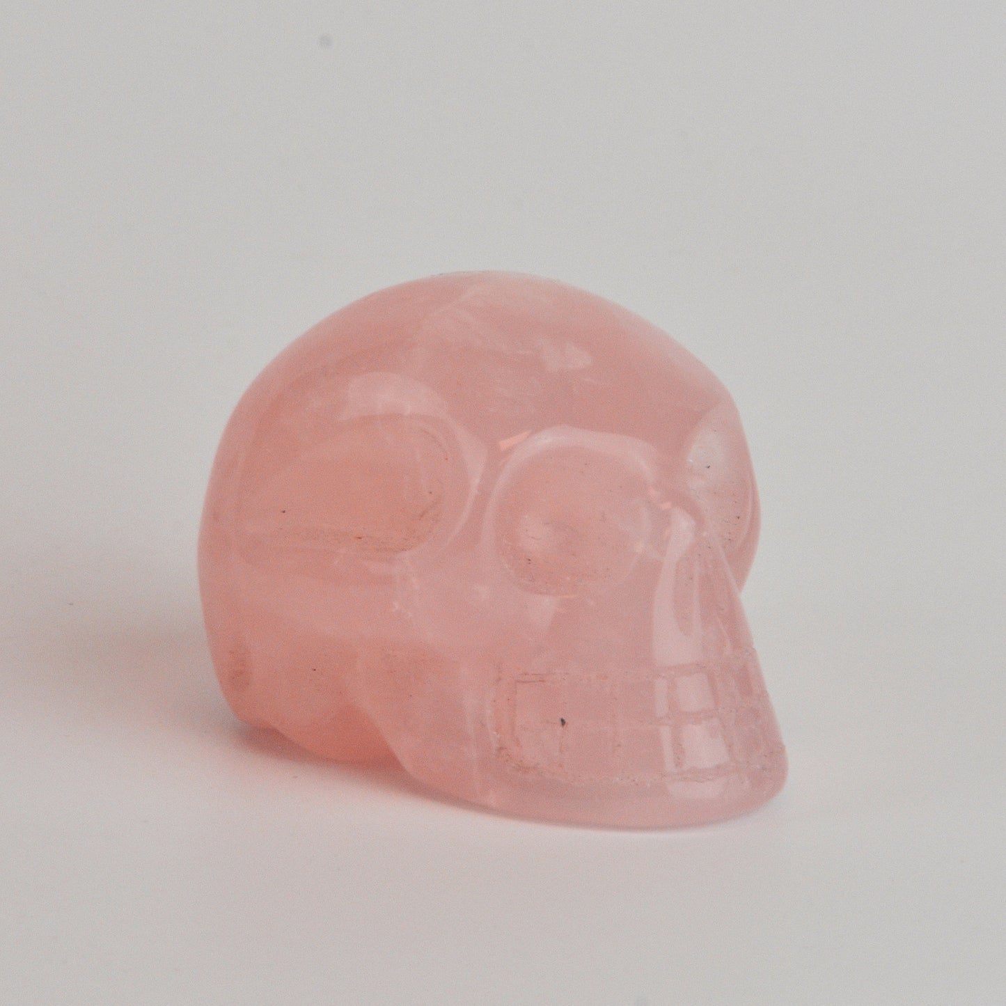 Rose Quartz Crystal Skull Pink