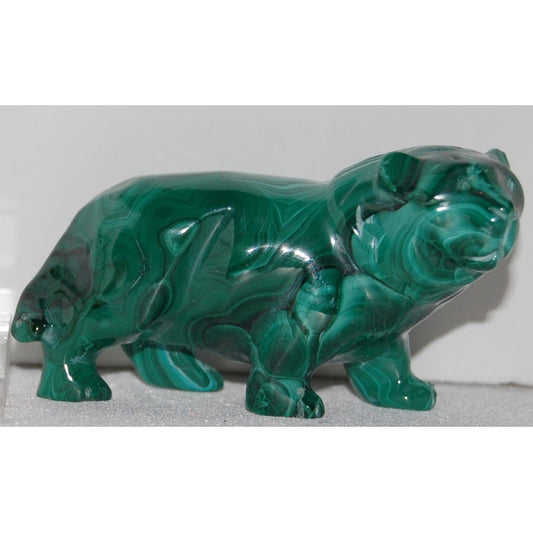 Malachite Lion Carving