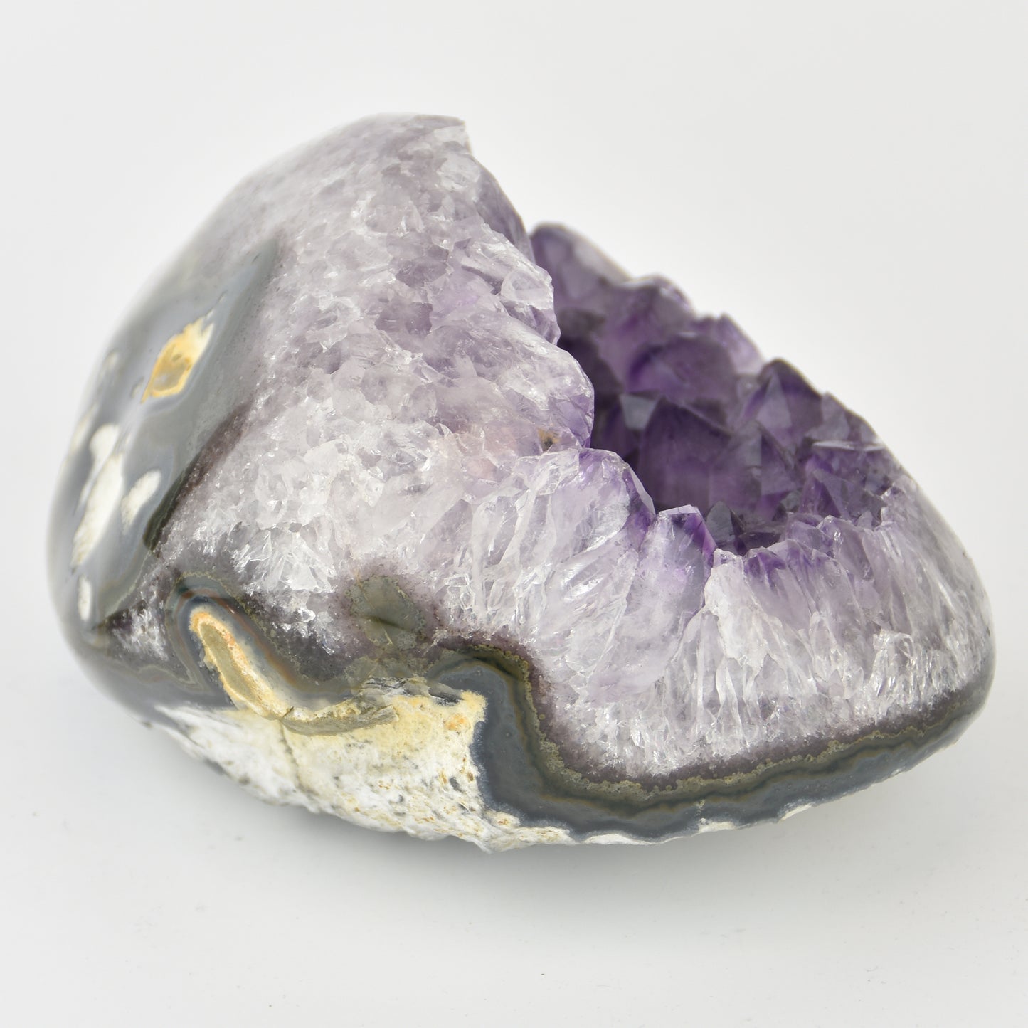 Amethyst Crystal Geode Polished Purple