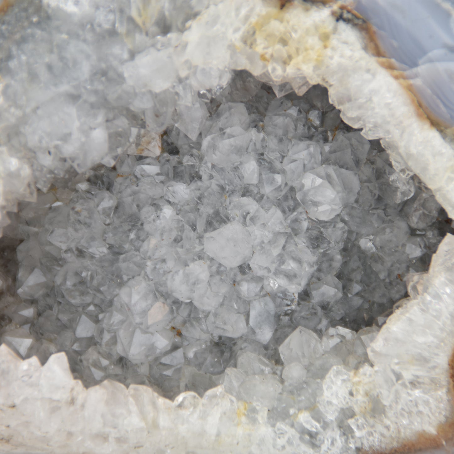 Quartz Crystal Geode Home Decor Piece Blue
