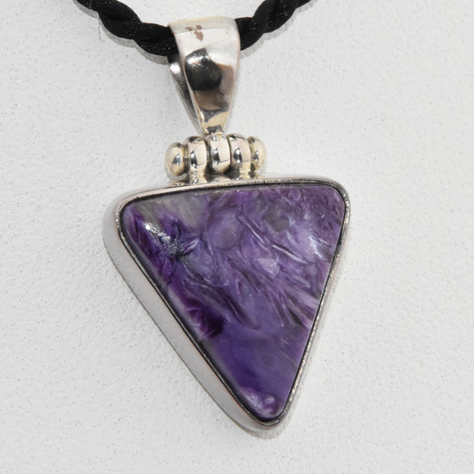 Charoite Sterling Silver Pendant