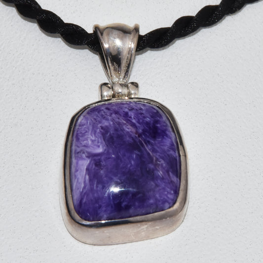 Charoite Sterling Silver Pendant