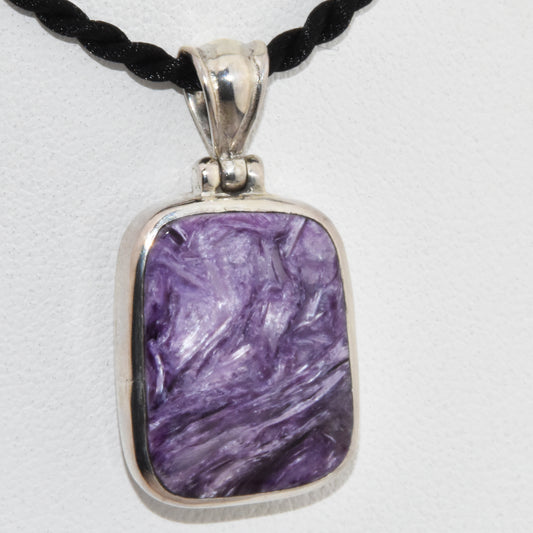 Charoite Sterling Silver Pendant