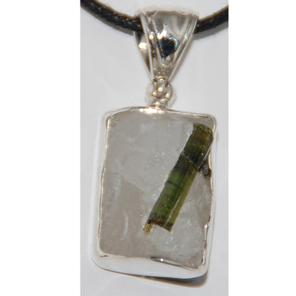 Tourmaline in Quartz Pendant