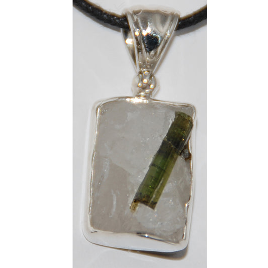 Tourmaline in Quartz Pendant