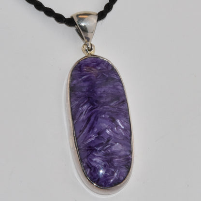 Charoite Sterling Silver Pendant