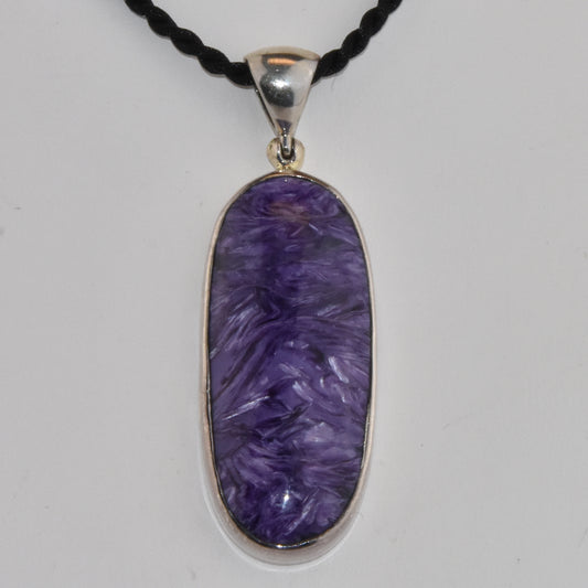 Charoite Sterling Silver Pendant