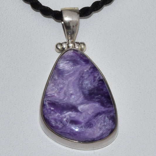 Charoite Sterling Silver Pendant