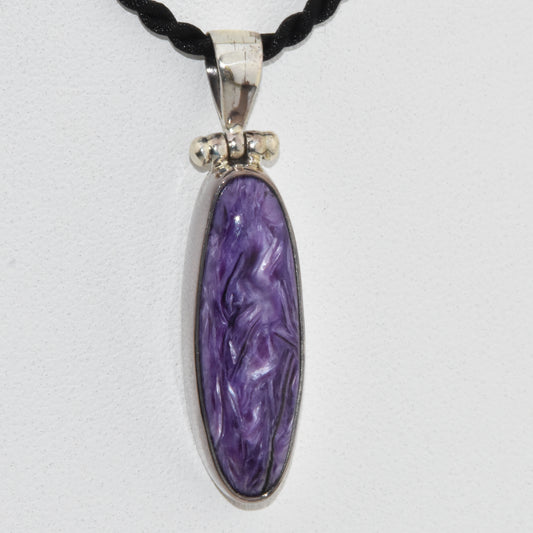 Charoite Sterling Silver Pendant