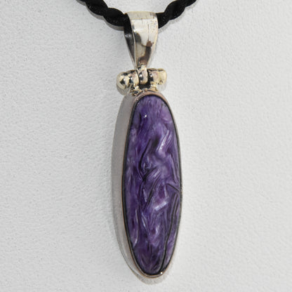 Charoite Sterling Silver Pendant