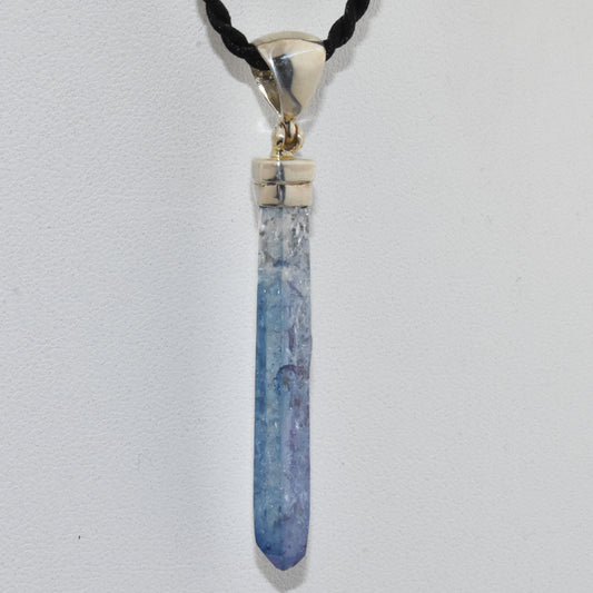 Aura Tanzanite Point Sterling Silver Pendant