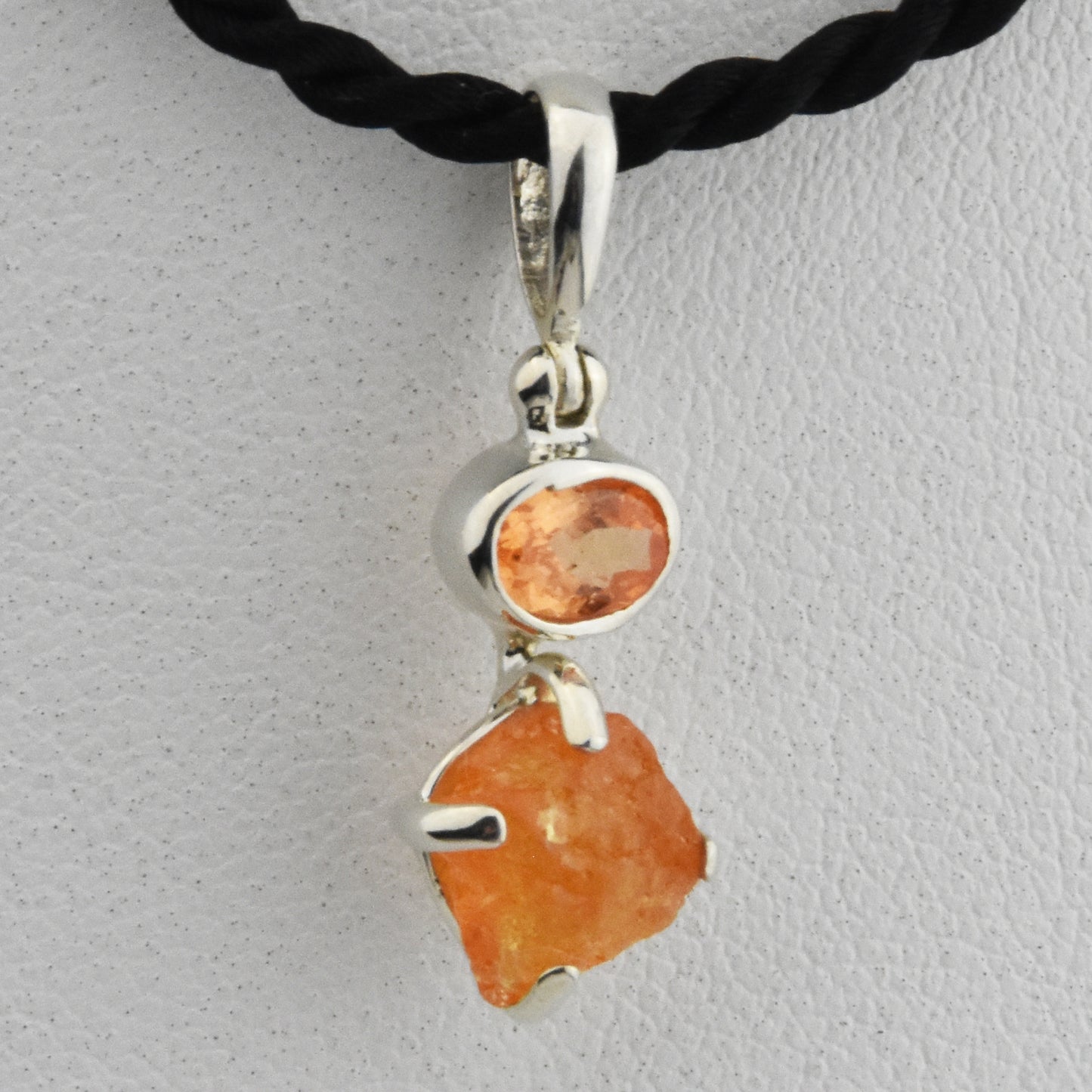 Spessartite Garnet Sterling Silver Pendant