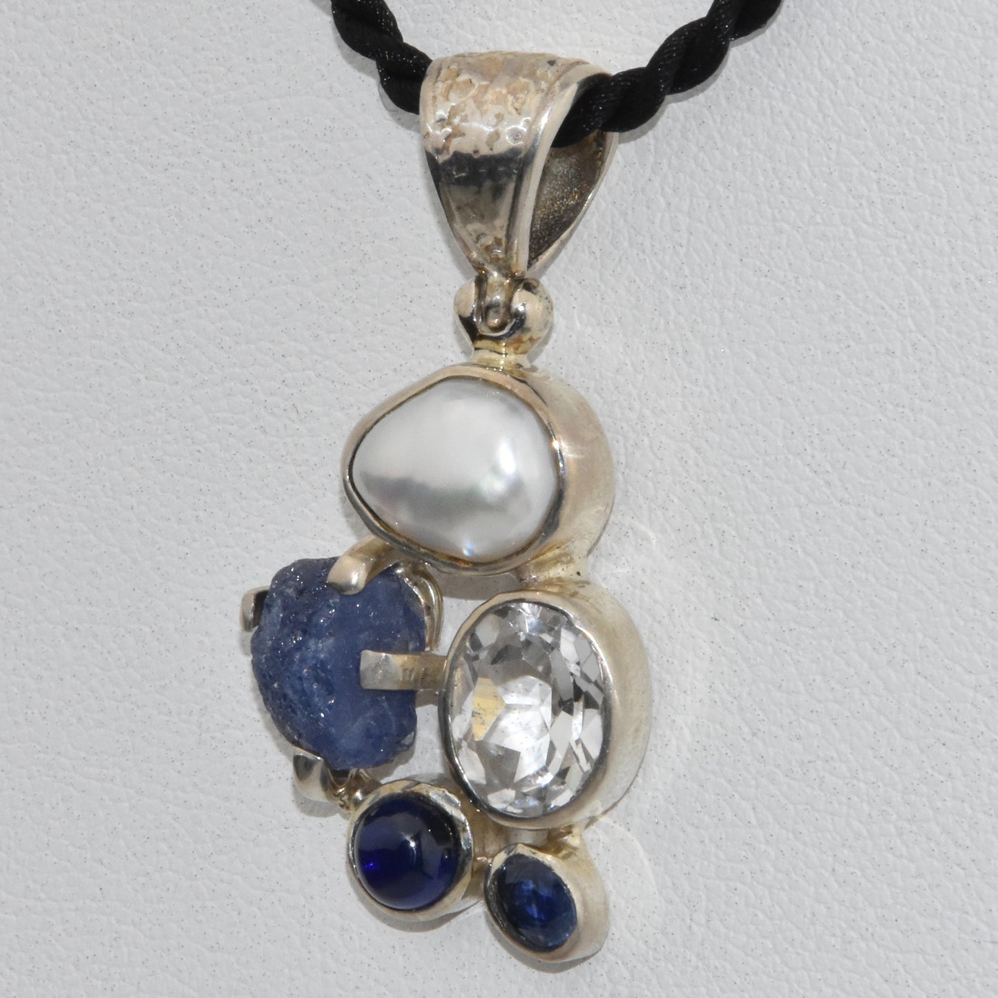 Sapphire Sterling Silver Pendant