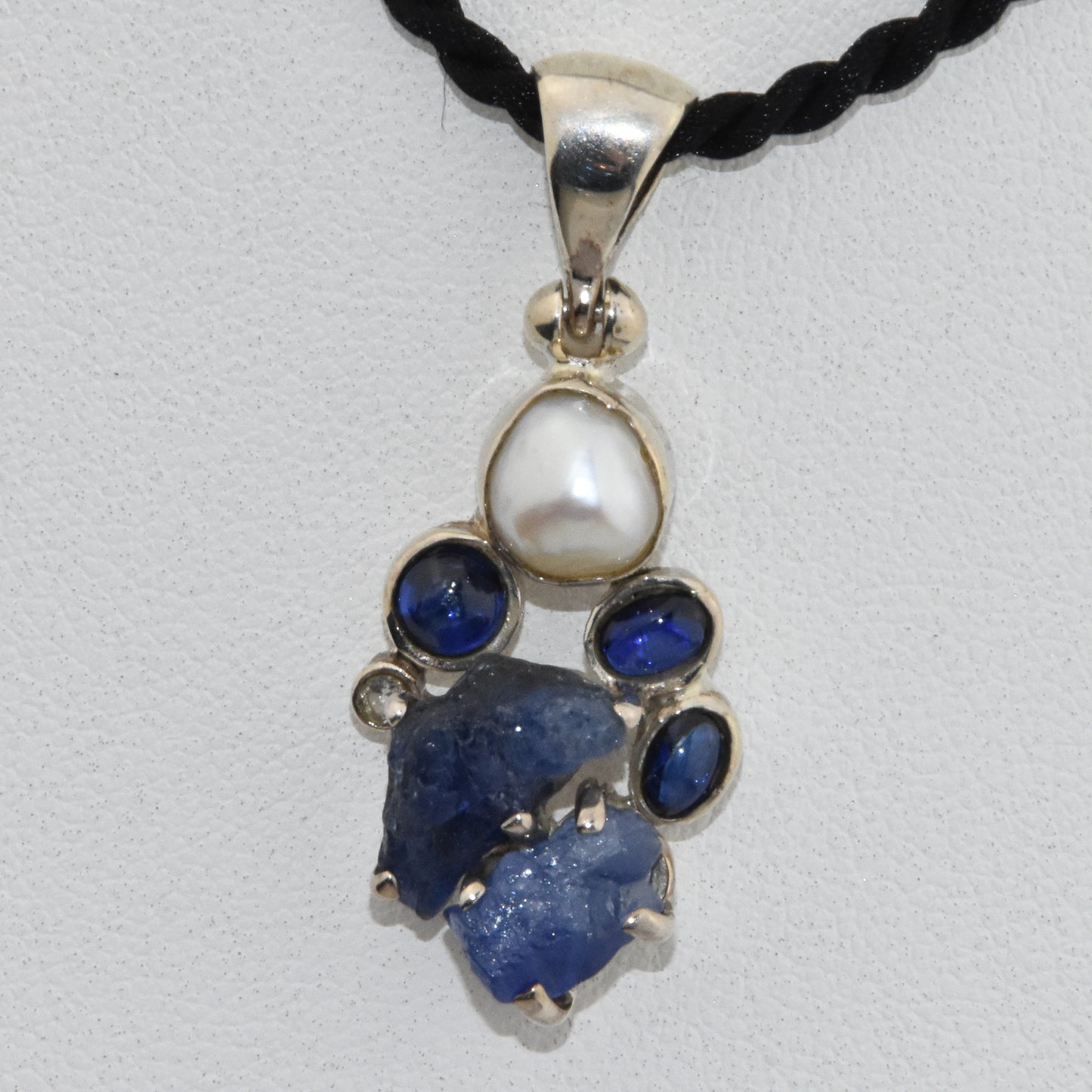 Sapphire Sterling Silver Pendant