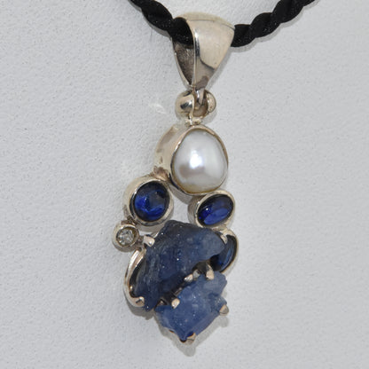 Sapphire Sterling Silver Pendant