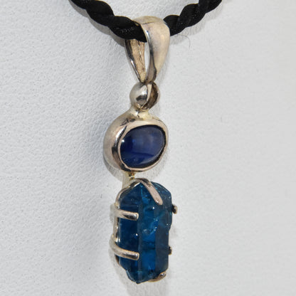 Kyanite & Blue Apatite Sterling Silver Pendant